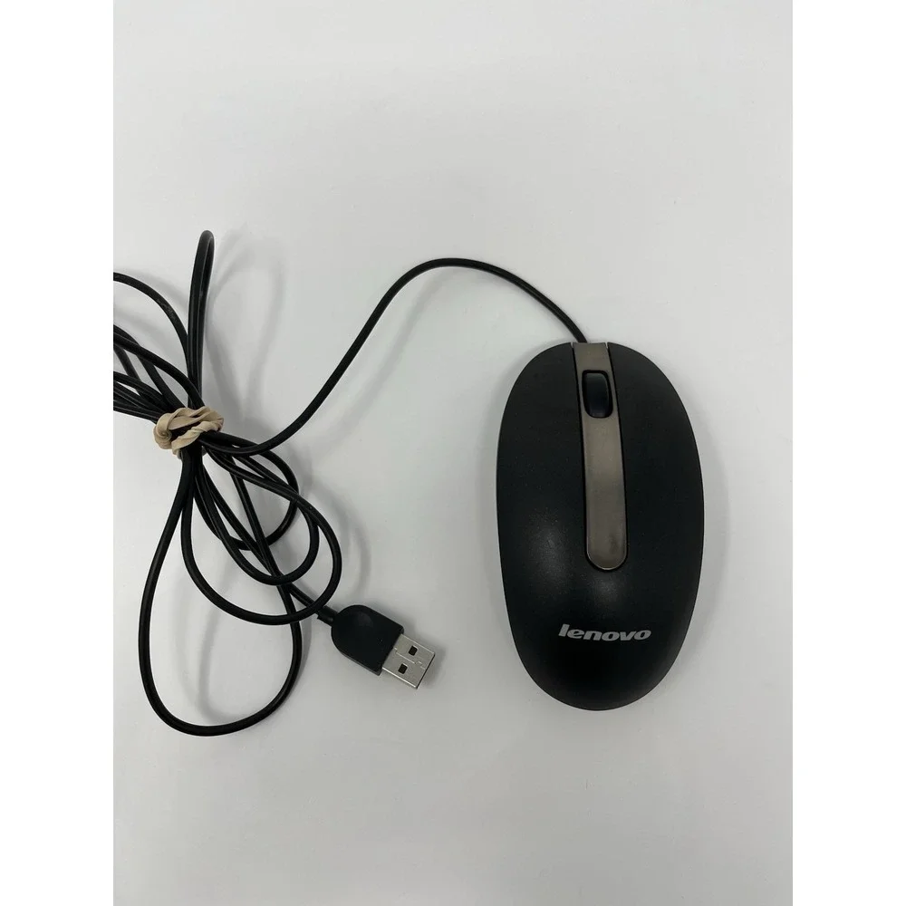 Lenovo Wired USB Optical Mouse SM-8825 Black - Tested